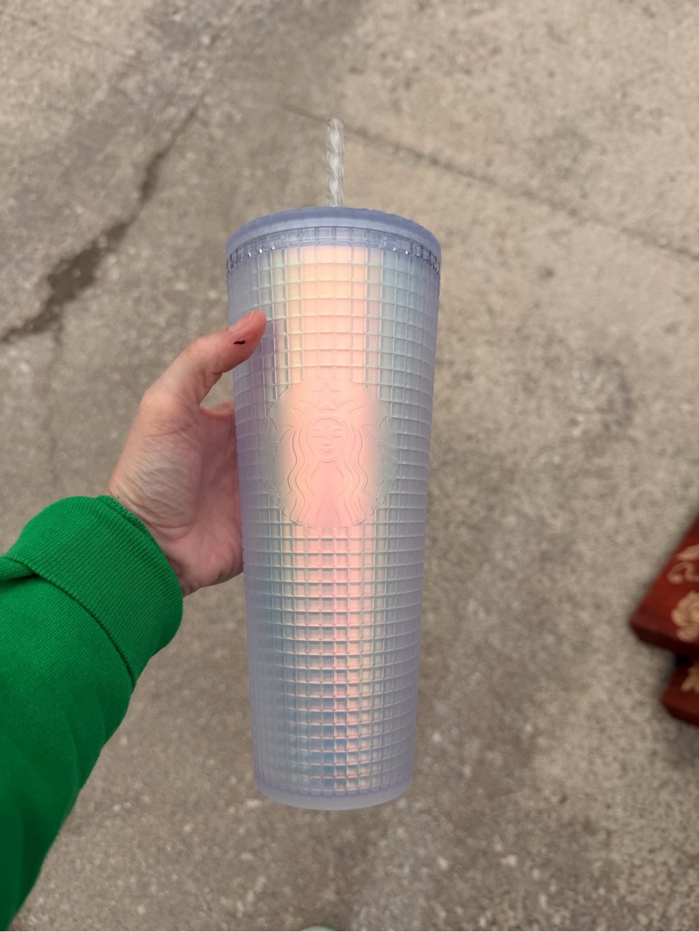 Starbucks Iridescent Studded Tumbler - clear pearl